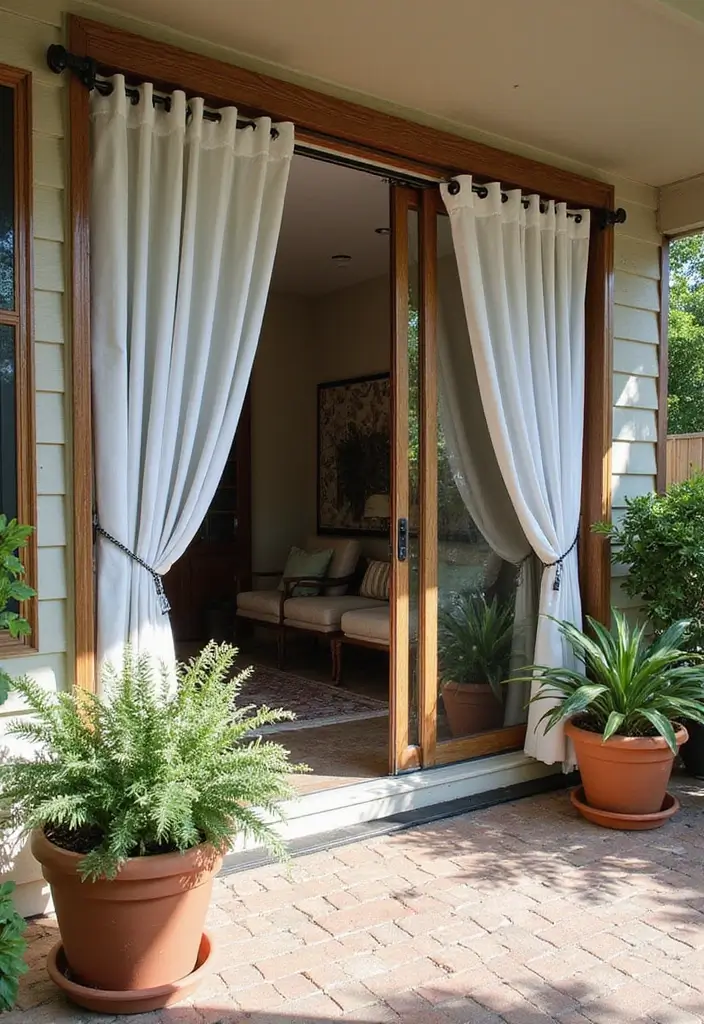 30 Patio Door Window Treatments That Look Fresh 29. Stylish Sliding Door Curtains