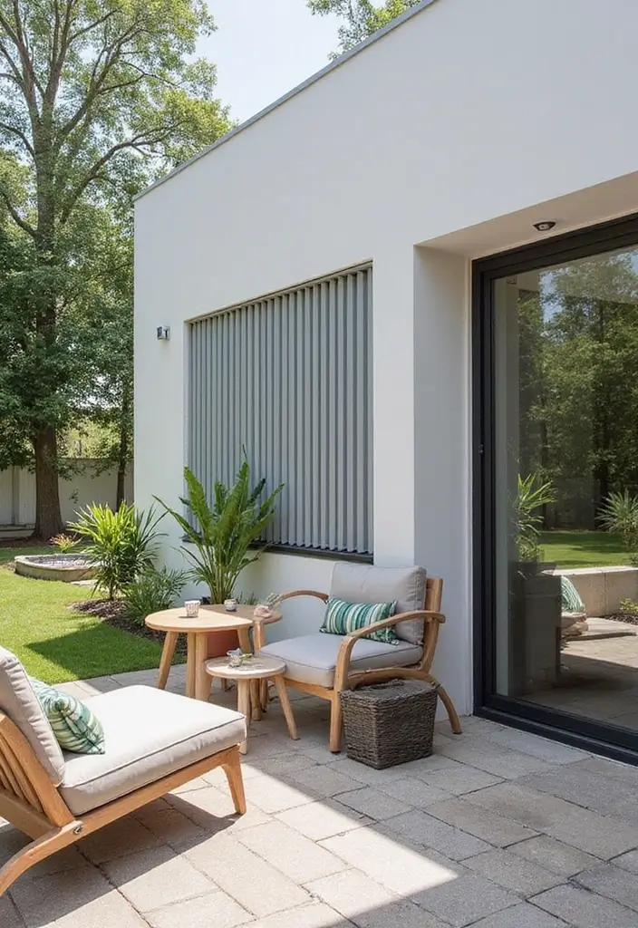 30 Patio Door Window Treatments That Look Fresh 3. Recycled Plastic Vertical Blinds