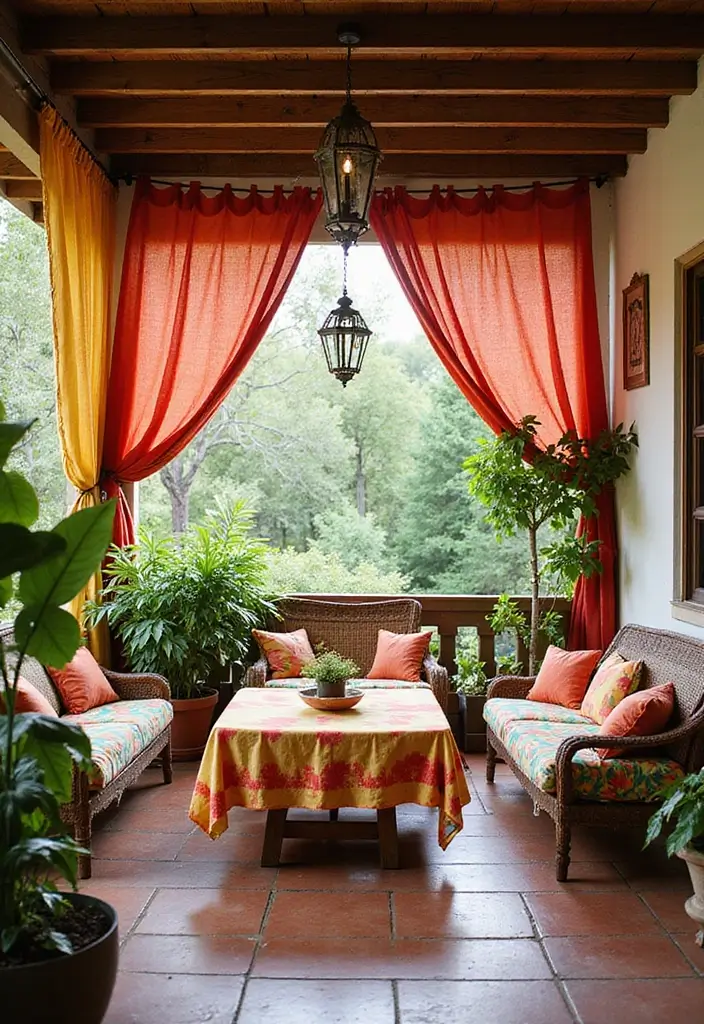 30 Patio Door Window Treatments That Look Fresh 9. Plant Dyed Fabrics