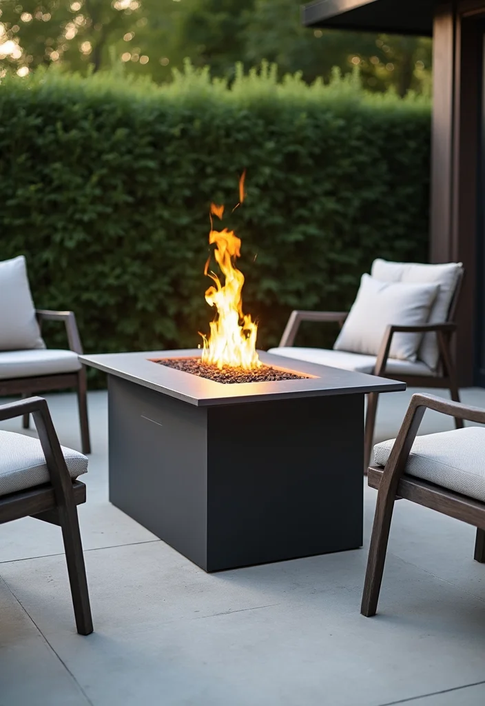 12 Backyard Gas Fire Pit Ideas for Easy Warm Modern Gathering 1 12 Backyard Gas Fire Pit Ideas for Easy Warm Modern Gathering 1. Minimalist Gas Fire Pit