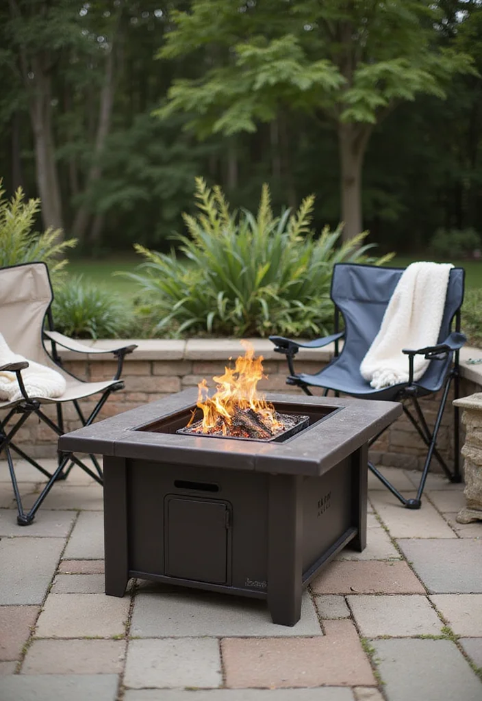 12 Backyard Gas Fire Pit Ideas for Easy Warm Modern Gathering 56 12 Backyard Gas Fire Pit Ideas for Easy Warm Modern Gathering 6. Portable Gas Fire Pit