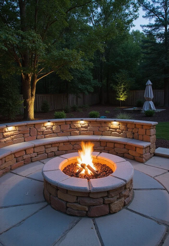 12 Backyard Gas Fire Pit Ideas for Easy Warm Modern Gathering 78 12 Backyard Gas Fire Pit Ideas for Easy Warm Modern Gathering 8. Customizable Fire Pit Surround