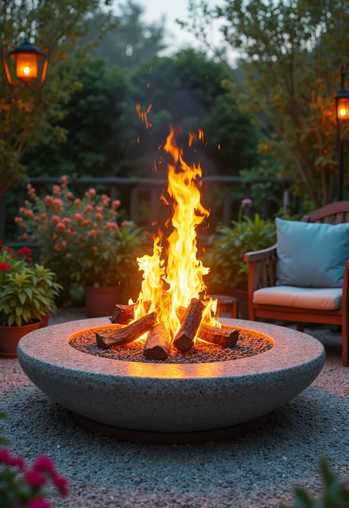 12 Backyard Gas Fire Pit Ideas for Easy Warm Modern Gathering 89 12 Backyard Gas Fire Pit Ideas for Easy Warm Modern Gathering 9. Artistic Fire Pit Designs