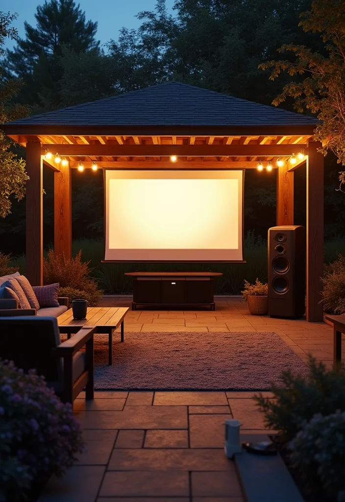 12 Backyard Gazebo Decorating Ideas for Relaxed Social Comfort 45 12 Backyard Gazebo Decorating Ideas for Relaxed Social Comfort 5. Outdoor Entertainment System