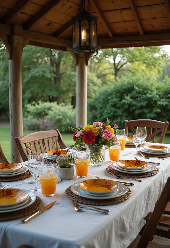 12 Backyard Gazebo Decorating Ideas for Relaxed Social Comfort 67 12 Backyard Gazebo Decorating Ideas for Relaxed Social Comfort 7. Dining Area Setup