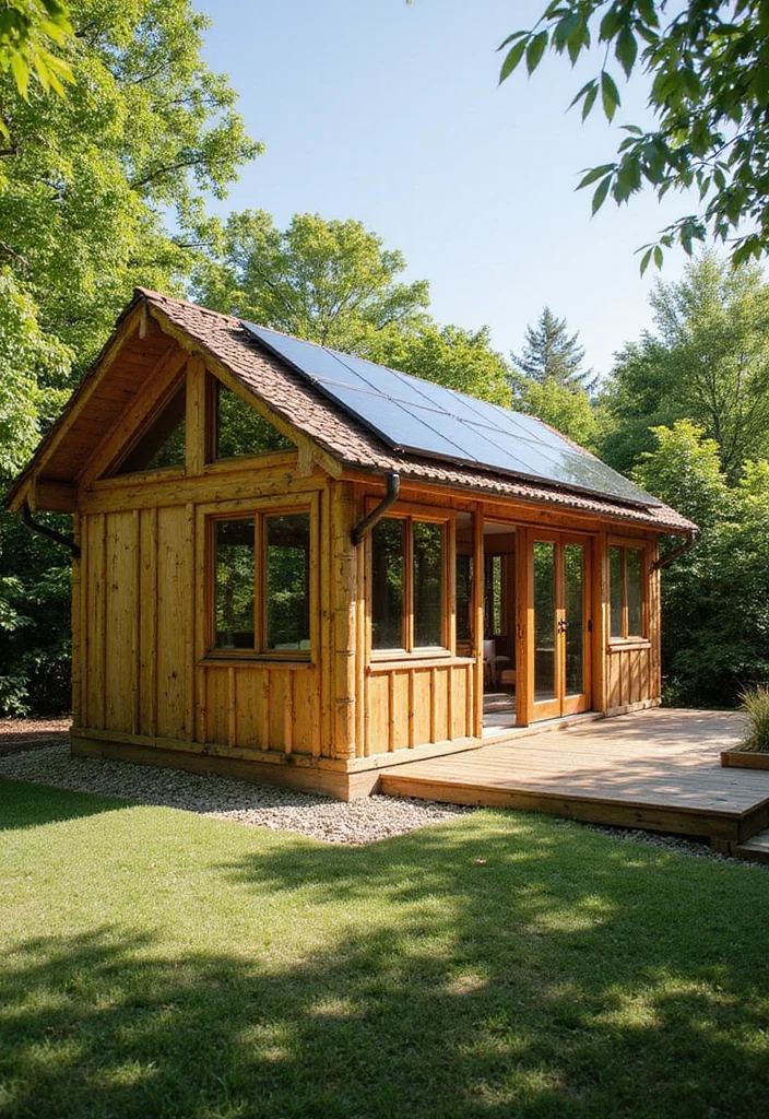 12 Backyard Sunroom Ideas for Warm Bright Outdoor Enjoyment 1. Eco Friendly Materials