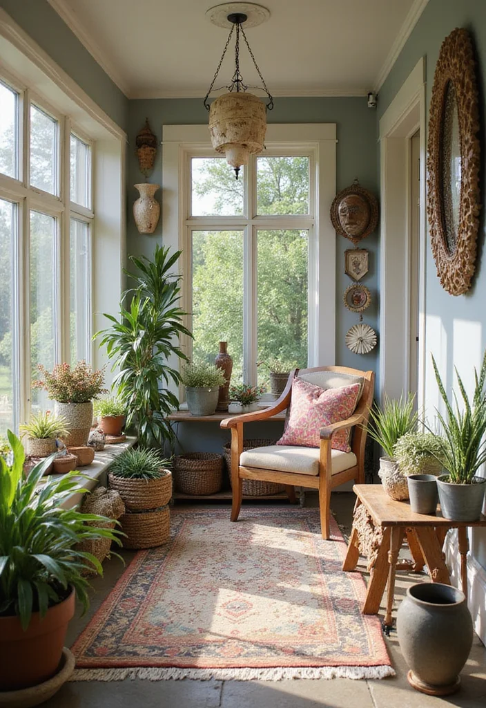 12 Backyard Sunroom Ideas for Warm Bright Outdoor Enjoyment 11. Artistic Elements