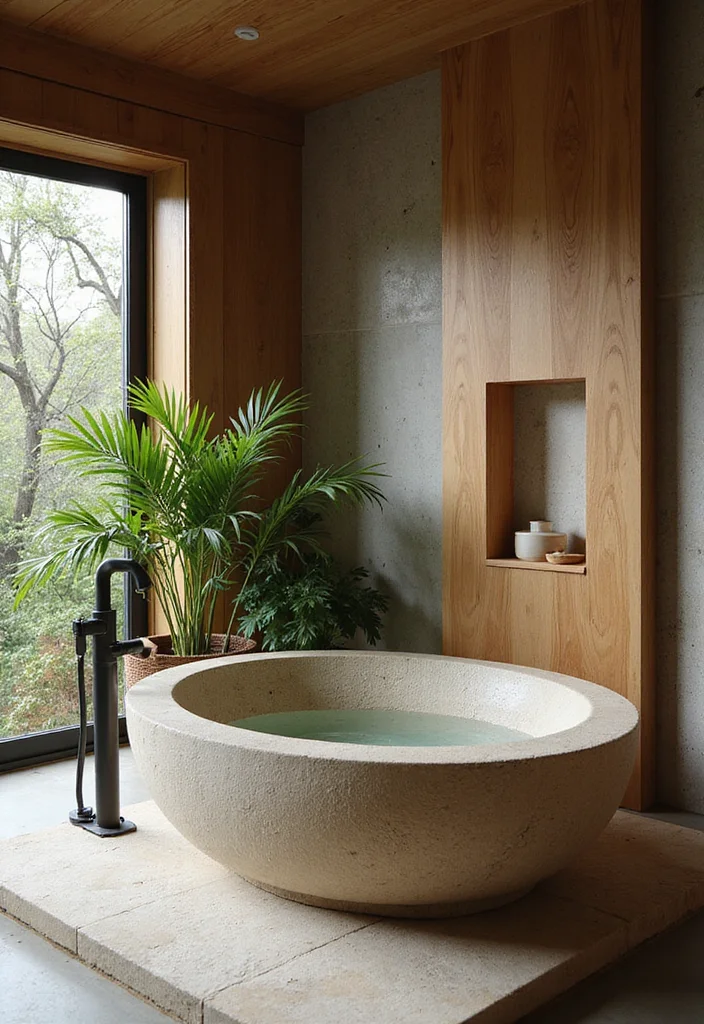 12 Bathroom Ideas Bathtub for Relaxing Practical Soaking Spaces 23 12 Bathroom Ideas Bathtub for Relaxing Practical Soaking Spaces 3. Natural Stone Serenity