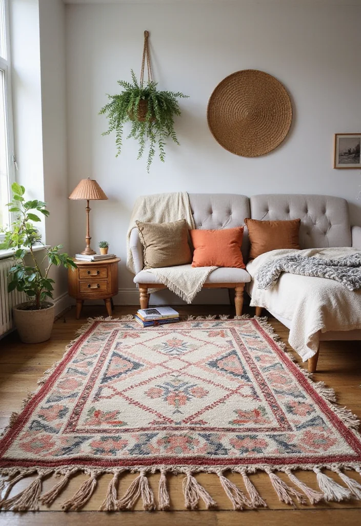 12 Bedroom Carpet Ideas for Soft Warm Underfoot Style 11. Layered Rugs