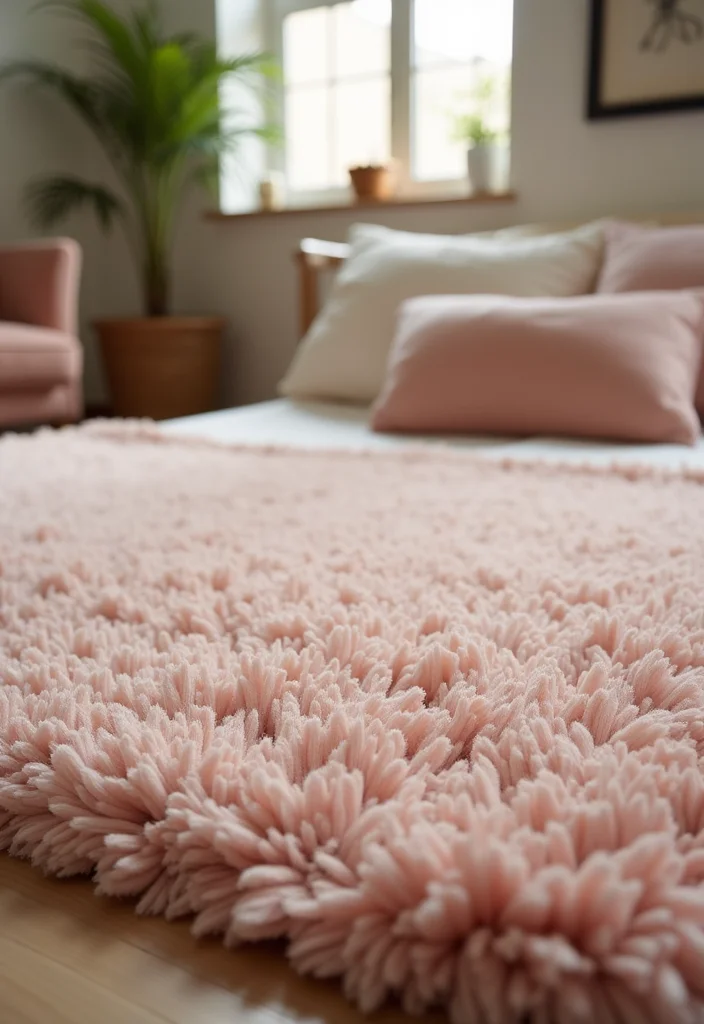 12 Bedroom Carpet Ideas for Soft Warm Underfoot Style 3. Plush Shag Carpets