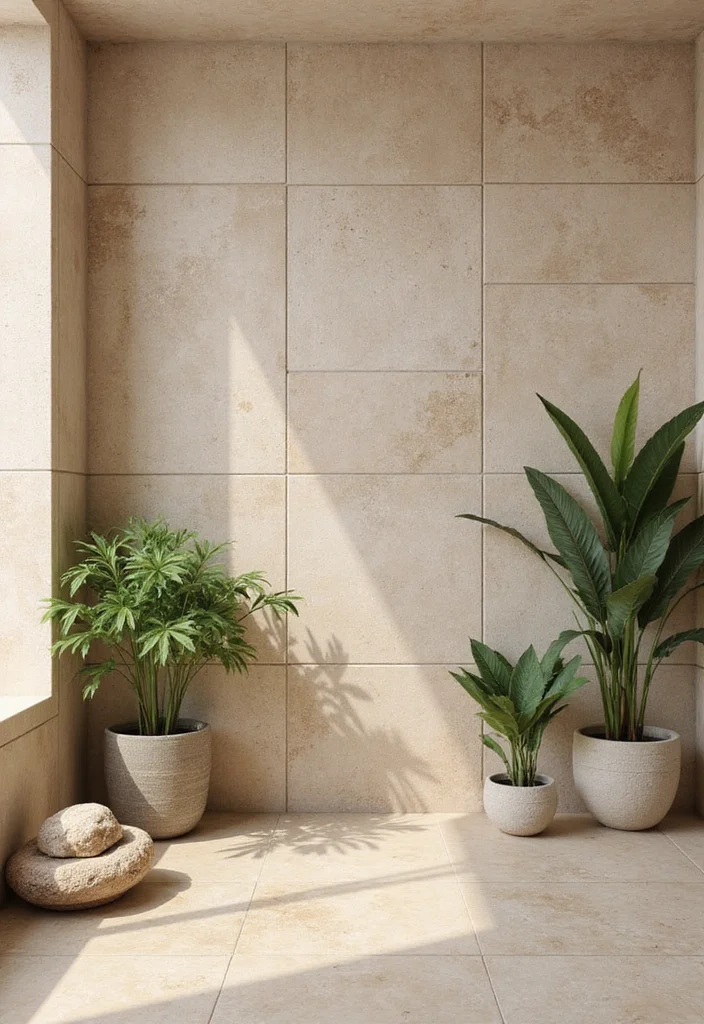 12 Beige Bathroom Ideas for Warm Subtle Relaxing Tones 12 12 Beige Bathroom Ideas for Warm Subtle Relaxing Tones 2. Earthy Beige Tiles