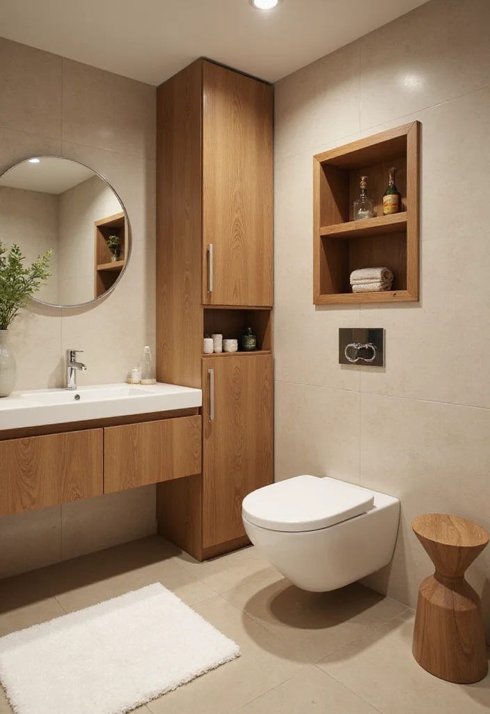 12 Beige Bathroom Ideas for Warm Subtle Relaxing Tones 34 12 Beige Bathroom Ideas for Warm Subtle Relaxing Tones 4. Natural Wood Accents