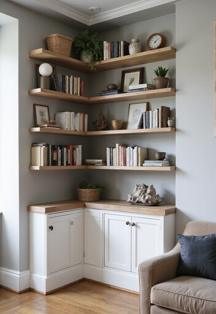 12 Bookcase Ideas Living Room for Smart Storage and Display 12 12 Bookcase Ideas Living Room for Smart Storage and Display 2. Corner Bookcase