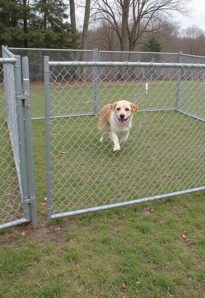 12 Cheap Dog Run Ideas Backyard for Safe Affordable Pet Play 34 12 Cheap Dog Run Ideas Backyard for Safe Affordable Pet Play 4. Chain Link Safe Zone