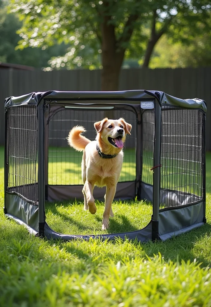 12 Cheap Dog Run Ideas Backyard for Safe Affordable Pet Play 56 12 Cheap Dog Run Ideas Backyard for Safe Affordable Pet Play 6. Portable Fencing