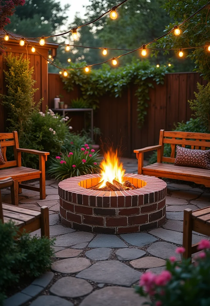 12 Cheap Fire Pit Ideas for Cozy Budget-Friendly Nights 23 12 Cheap Fire Pit Ideas for Cozy Budget Friendly Nights 3. The Repurposed Brick Fire Pit