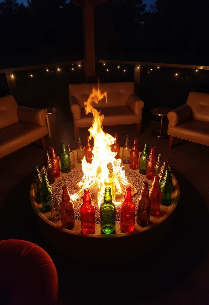 12 Cheap Fire Pit Ideas for Cozy Budget-Friendly Nights 78 12 Cheap Fire Pit Ideas for Cozy Budget Friendly Nights 8. The Glass Bottle Fire Pit