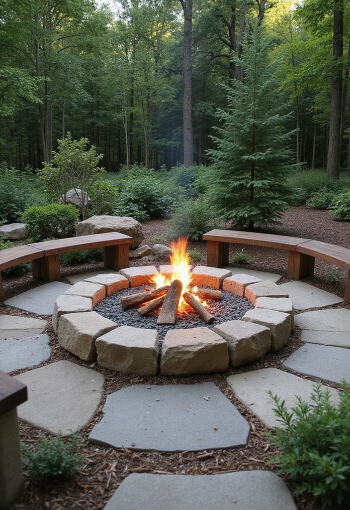 12 Cozy Backyard Sunken Fire Pit Ideas for Inviting Evenings 1 12 Cozy Backyard Sunken Fire Pit Ideas for Inviting Evenings 1. Rustic Stone Oasis