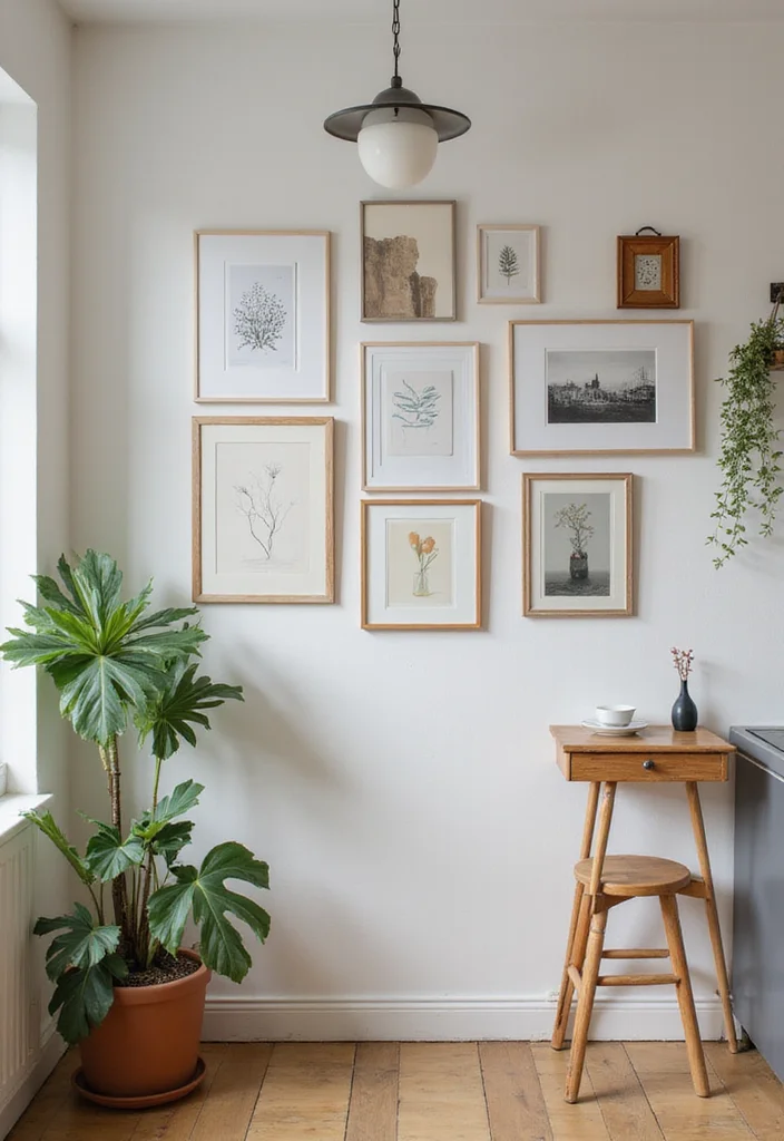 12 Kitchen Corner Ideas for Smart Efficient Space Use 10. Artistic Corner Display