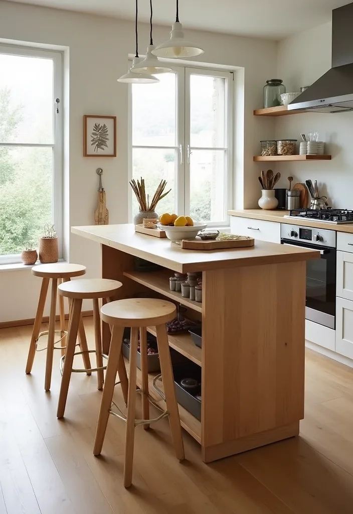 12 Kitchen Corner Ideas for Smart Efficient Space Use 6. Foldable Kitchen Island