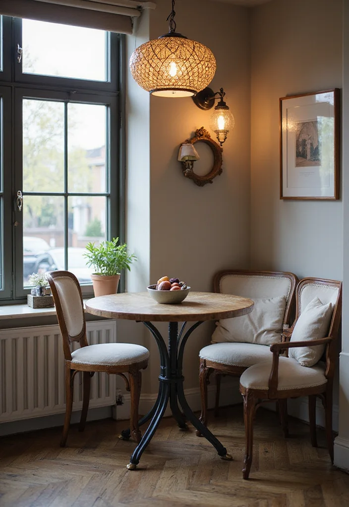12 Kitchen Nook Ideas for Cozy Dining and Compact Comfort 56 12 Kitchen Nook Ideas for Cozy Dining and Compact Comfort 6. Elegant Bistro Table and Chairs