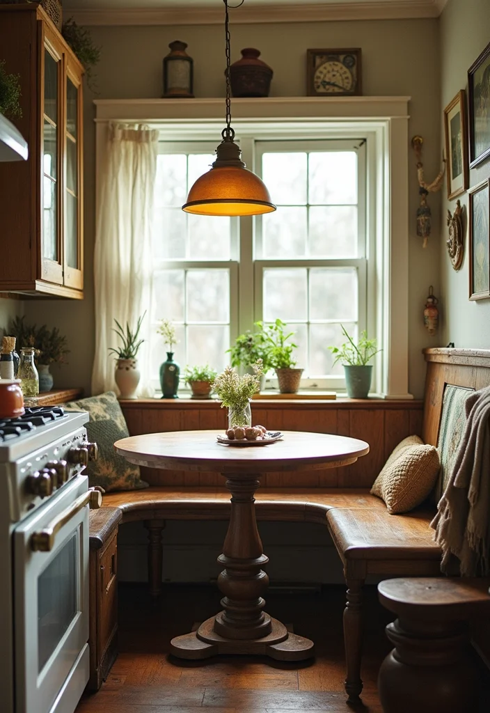 12 Kitchen Nook Ideas for Cozy Dining and Compact Comfort 67 12 Kitchen Nook Ideas for Cozy Dining and Compact Comfort 7. Vintage Charm with Thrifted Finds