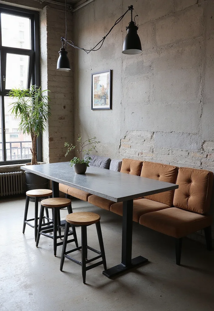 12 Kitchen Nook Ideas for Cozy Dining and Compact Comfort 89 12 Kitchen Nook Ideas for Cozy Dining and Compact Comfort 9. Industrial Chic Nook