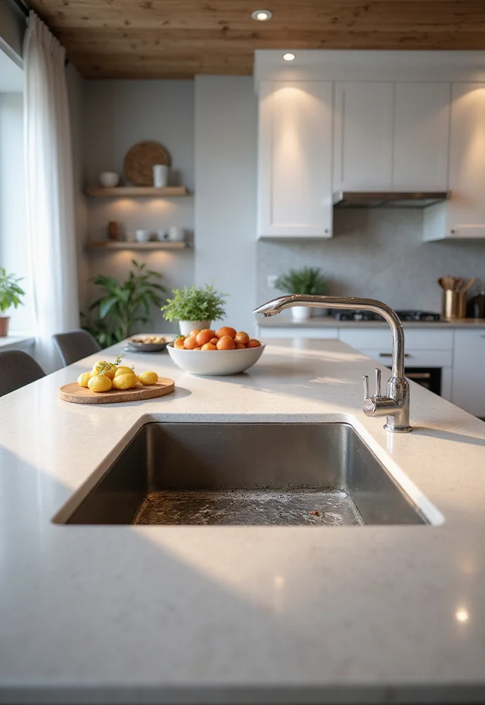 12 Kitchen Sink Ideas for Practical Stylish Everyday Use 10. Under Mount Sinks for a Clean Look
