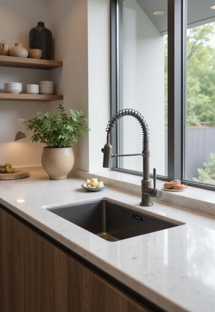 12 Kitchen Sink Ideas for Practical Stylish Everyday Use 7. Integrated Sink and Countertop Combos