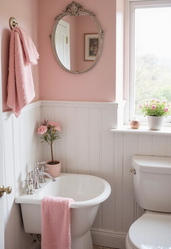12 Pink Bathroom Ideas for Soft Playful Charming Spaces 3. Charming Pink Accessories