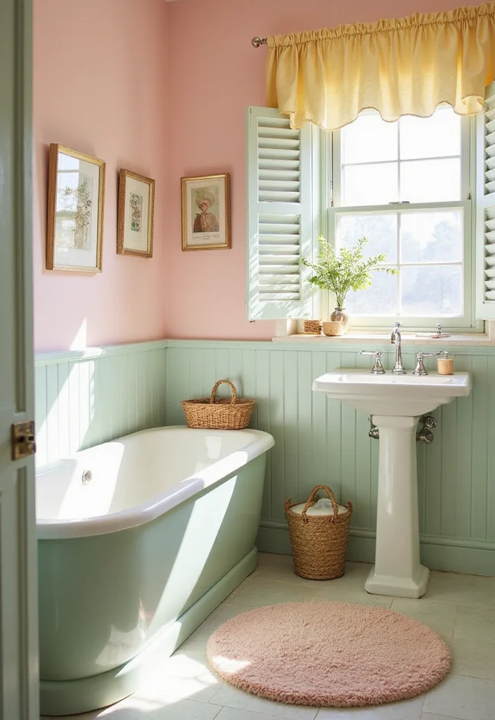 12 Pink Bathroom Ideas for Soft Playful Charming Spaces 7. Soft Color Palettes