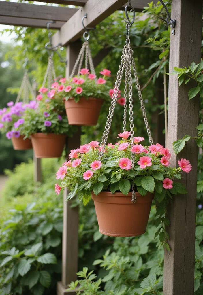 12 Small Backyard Corner Ideas for Smart Functional Layouts 23 12 Small Backyard Corner Ideas for Smart Functional Layouts 3. Hanging Basket Displays