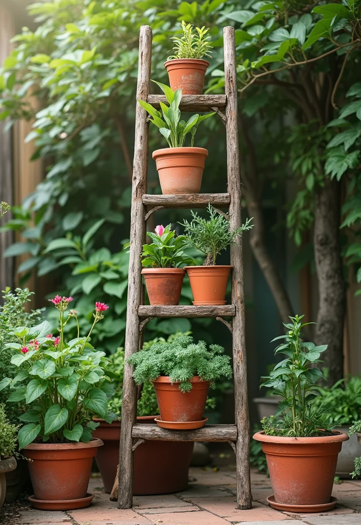 12 Small Backyard Corner Ideas for Smart Functional Layouts 56 12 Small Backyard Corner Ideas for Smart Functional Layouts 6. Garden Ladder Planters