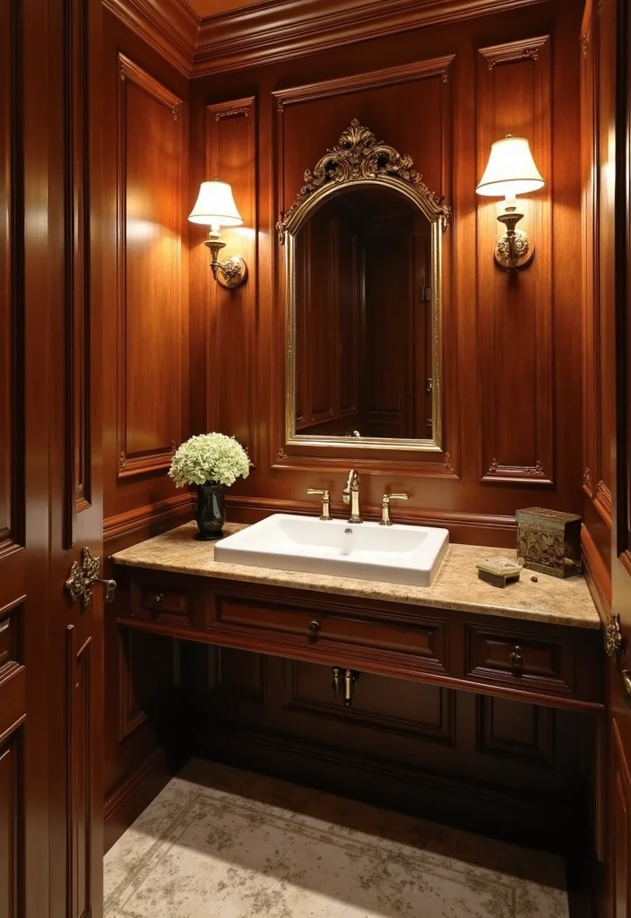 12 Wainscoting Ideas Bathroom for Classic Texture and Depth 2. Raised Panel Refinement