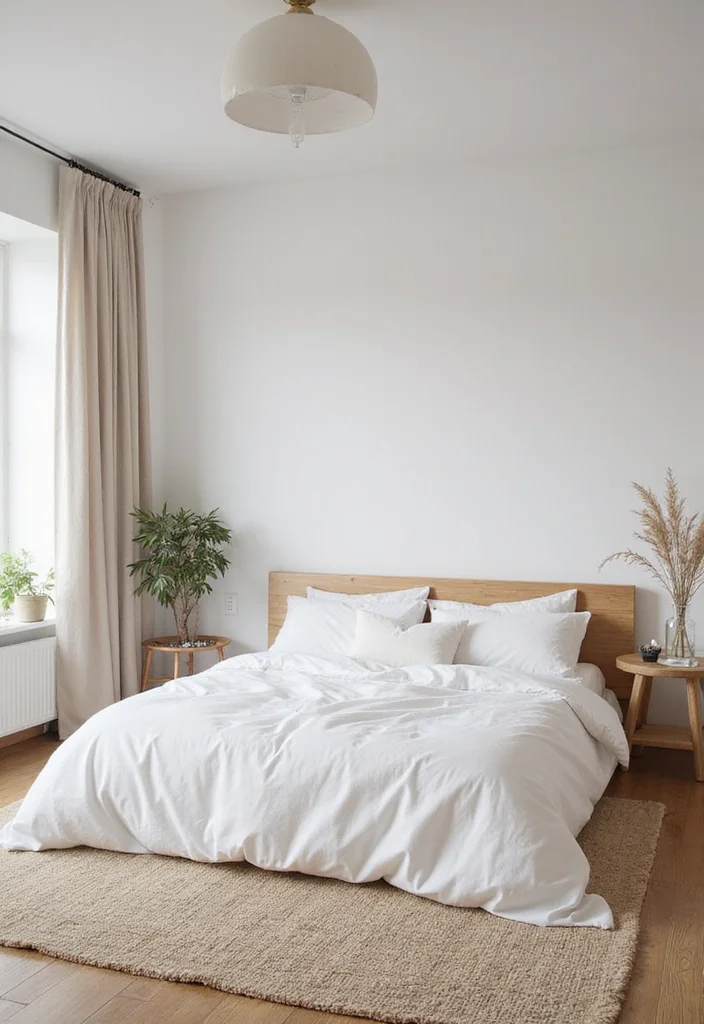 12 White Bedroom Ideas for Bright Clean Timeless Comfort 9. Incorporating Wood Elements
