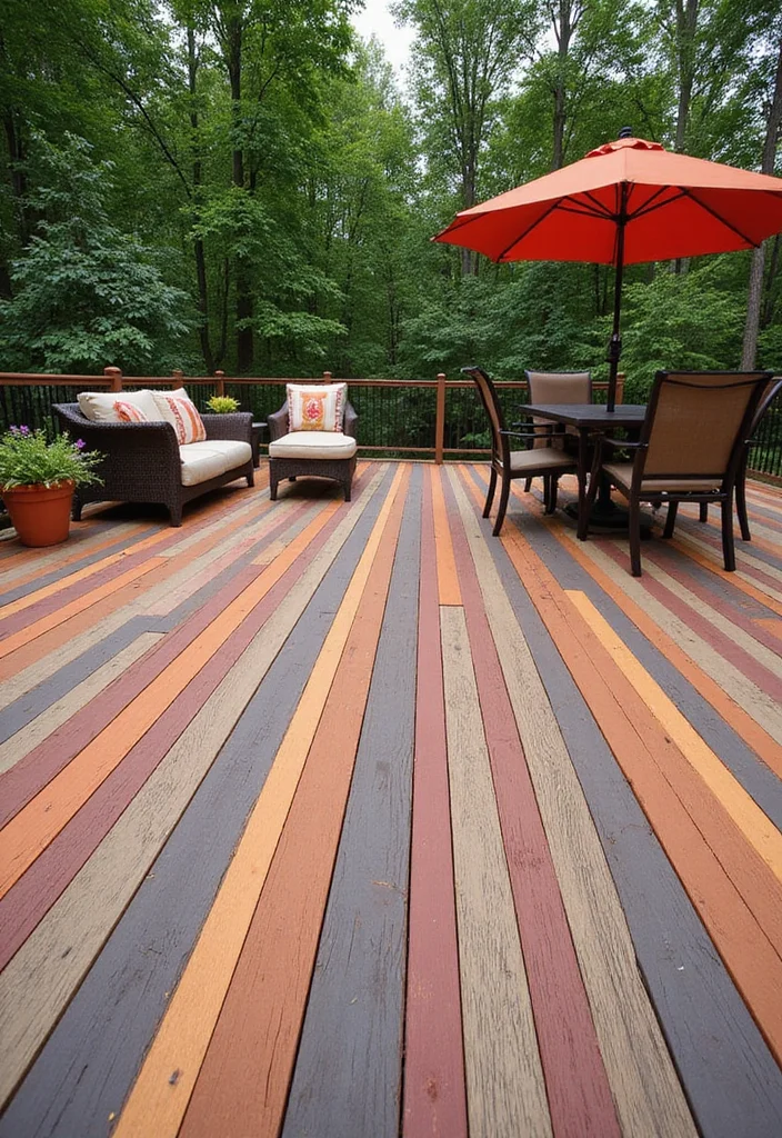 14 Backyard Composite Deck Ideas for Clean Durable Low Upkeep 5. Colorful Composite Decking Options