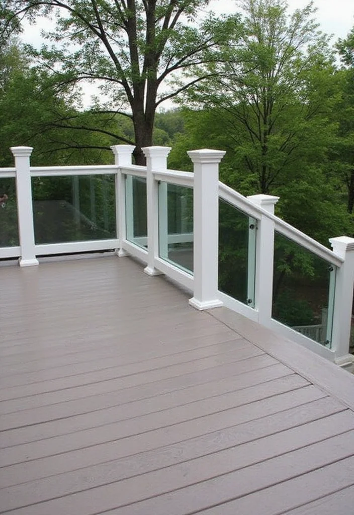 14 Backyard Composite Deck Ideas for Clean Durable Low Upkeep 9. Durable Railings for Safety and Style