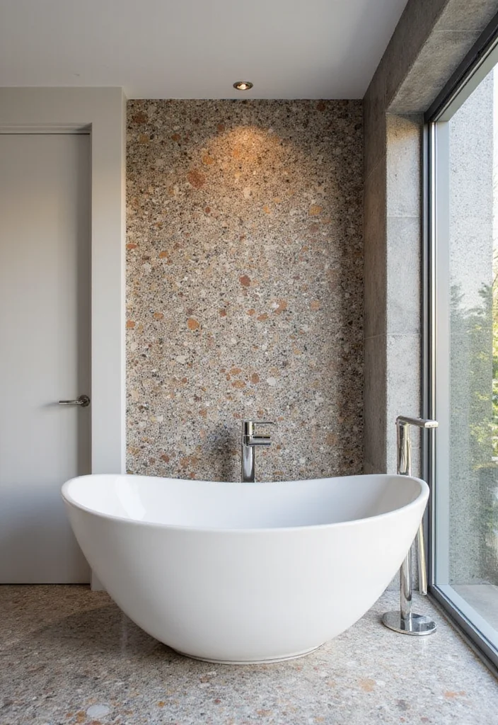 14 Bathroom Backsplash Ideas for Stylish Easy to Clean Updates 10. Terrazzo Backsplash