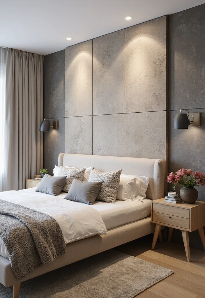 14 Bedroom Accent Wall Ideas for Stylish Texture and Color 10. Textured Wall Panels