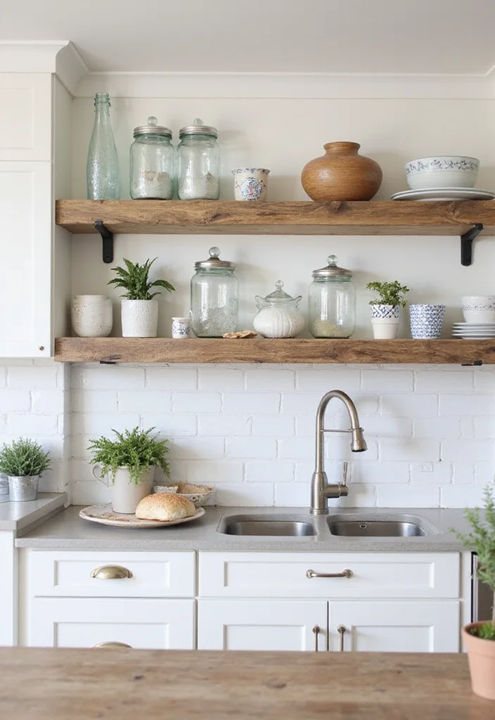 14 Coastal Kitchen Ideas for Breezy Light Relaxed Style 45 14 Coastal Kitchen Ideas for Breezy Light Relaxed Style 5. Open Shelving with Coastal Accents