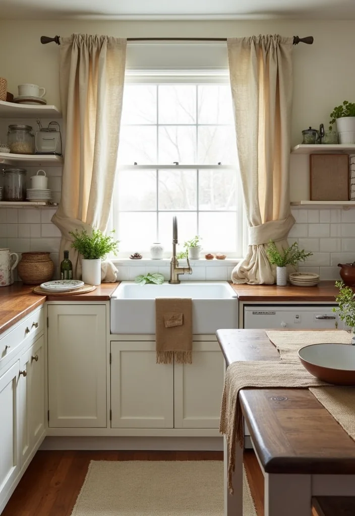 14 Coastal Kitchen Ideas for Breezy Light Relaxed Style 89 14 Coastal Kitchen Ideas for Breezy Light Relaxed Style 9. Textured Fabrics for Warmth