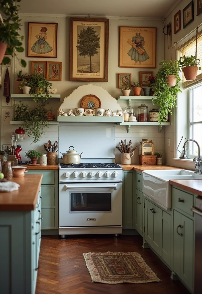 14 Cottage Kitchen Ideas for Soft Cozy Character Filled Spaces 100 14 Cottage Kitchen Ideas for Soft Cozy Character Filled Spaces 10. Vintage Wall Art