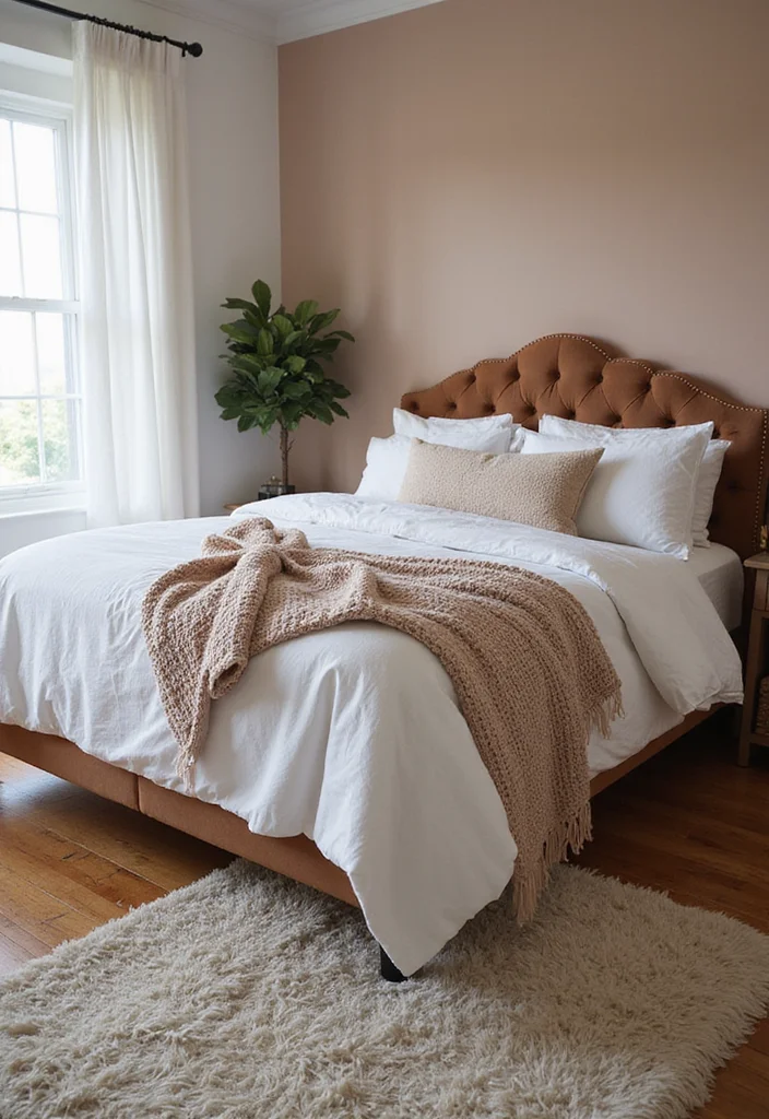 14 Dark Bedroom Ideas for Bold Cozy Restful Ambience 2. Layered Textures for Comfort