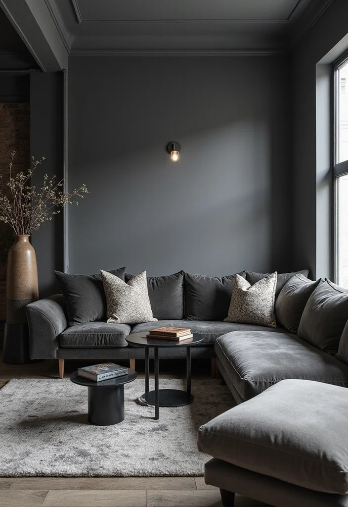 14 Gray and Black Living Room Ideas for Sleek Modern Drama 100 14 Gray and Black Living Room Ideas for Sleek Modern Drama 10. Textural Contrast