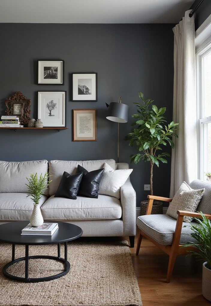 14 Gray and Black Living Room Ideas for Sleek Modern Drama 122 14 Gray and Black Living Room Ideas for Sleek Modern Drama 12. Personal Touches
