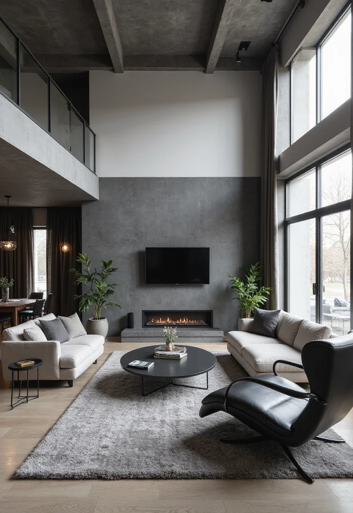 14 Gray and Black Living Room Ideas for Sleek Modern Drama 78 14 Gray and Black Living Room Ideas for Sleek Modern Drama 8. Open Concept Flow