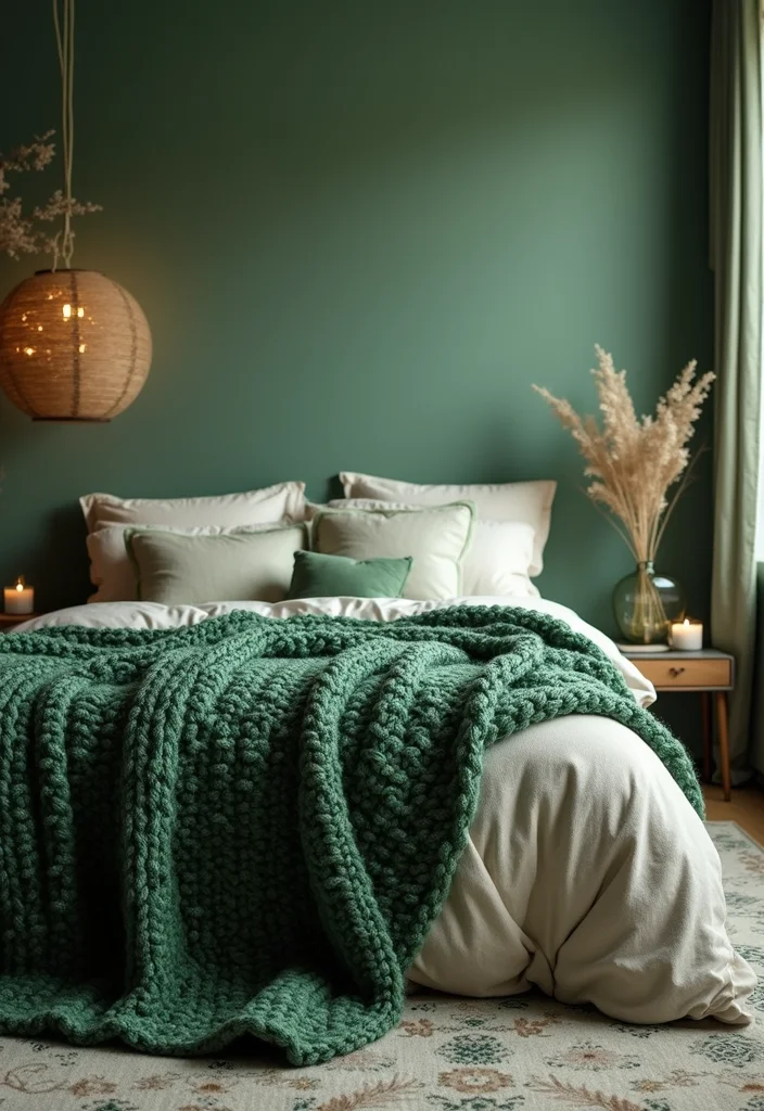 14 Green Bedroom Ideas for Calm Fresh Natural Appeal 111 14 Green Bedroom Ideas for Calm Fresh Natural Appeal 11. Layered Textures