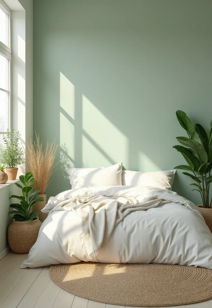 14 Green Bedroom Ideas for Calm Fresh Natural Appeal 34 14 Green Bedroom Ideas for Calm Fresh Natural Appeal 4. Soft Sage Serenity