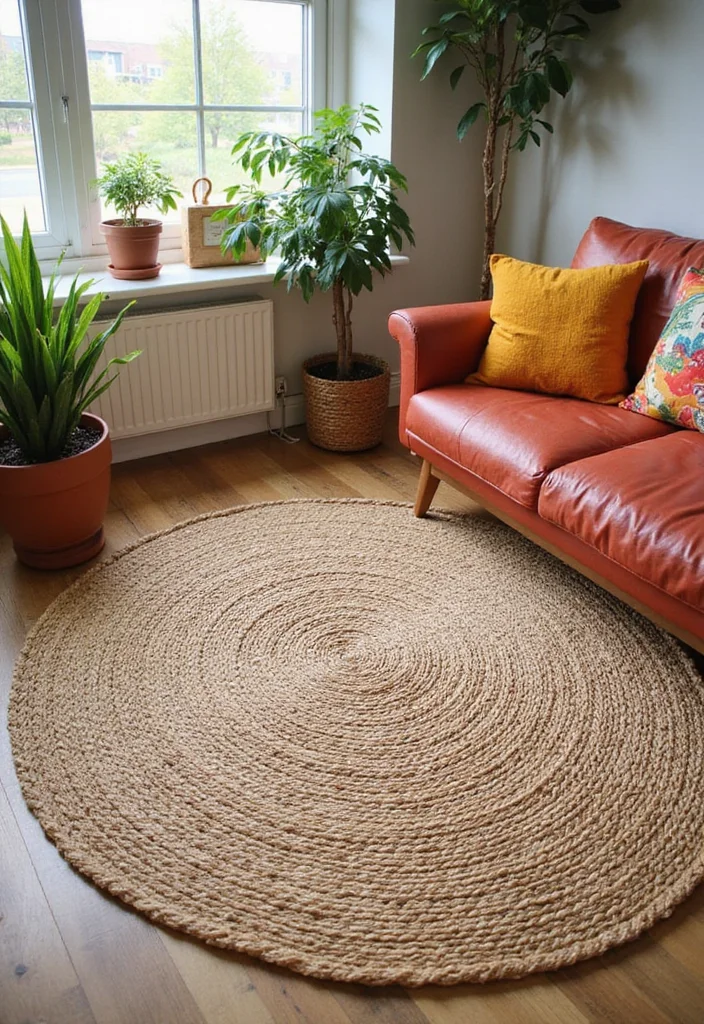 14 Living Room Carpet Ideas for Warm Comfortable Everyday Style 12 14 Living Room Carpet Ideas for Warm Comfortable Everyday Style 2. Jute Rugs for Texture