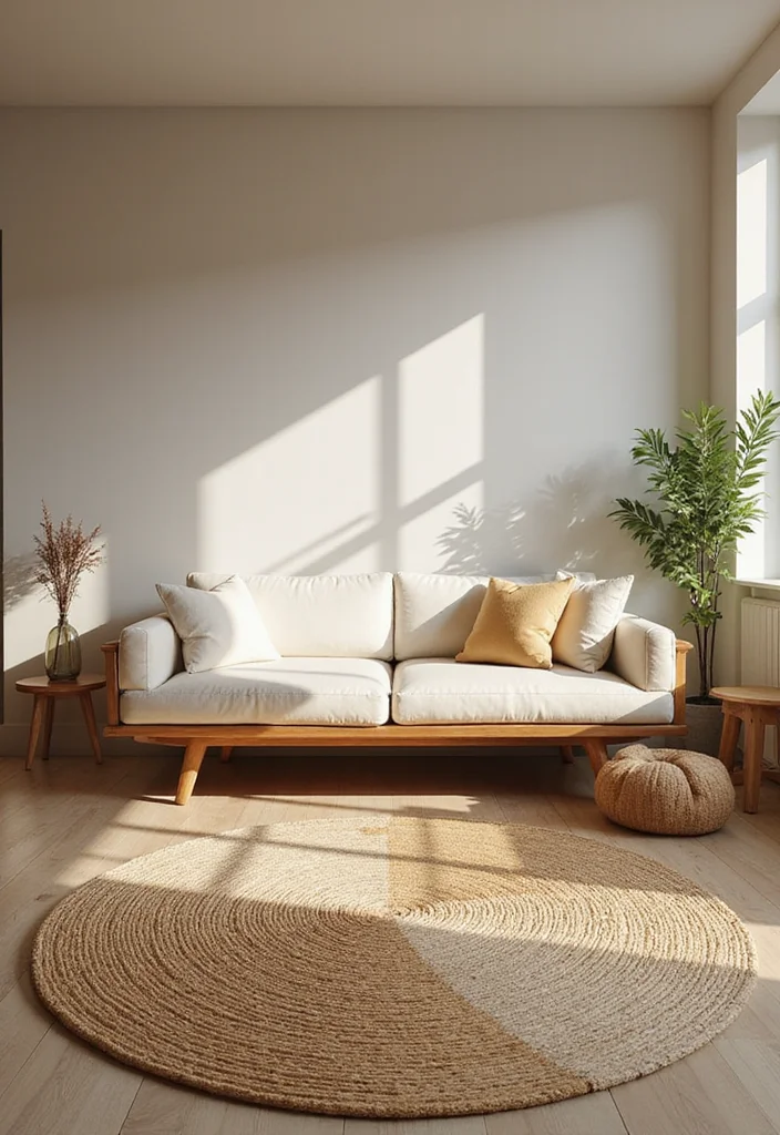 14 Living Room Carpet Ideas for Warm Comfortable Everyday Style 34 14 Living Room Carpet Ideas for Warm Comfortable Everyday Style 4. Bamboo Fiber Rugs